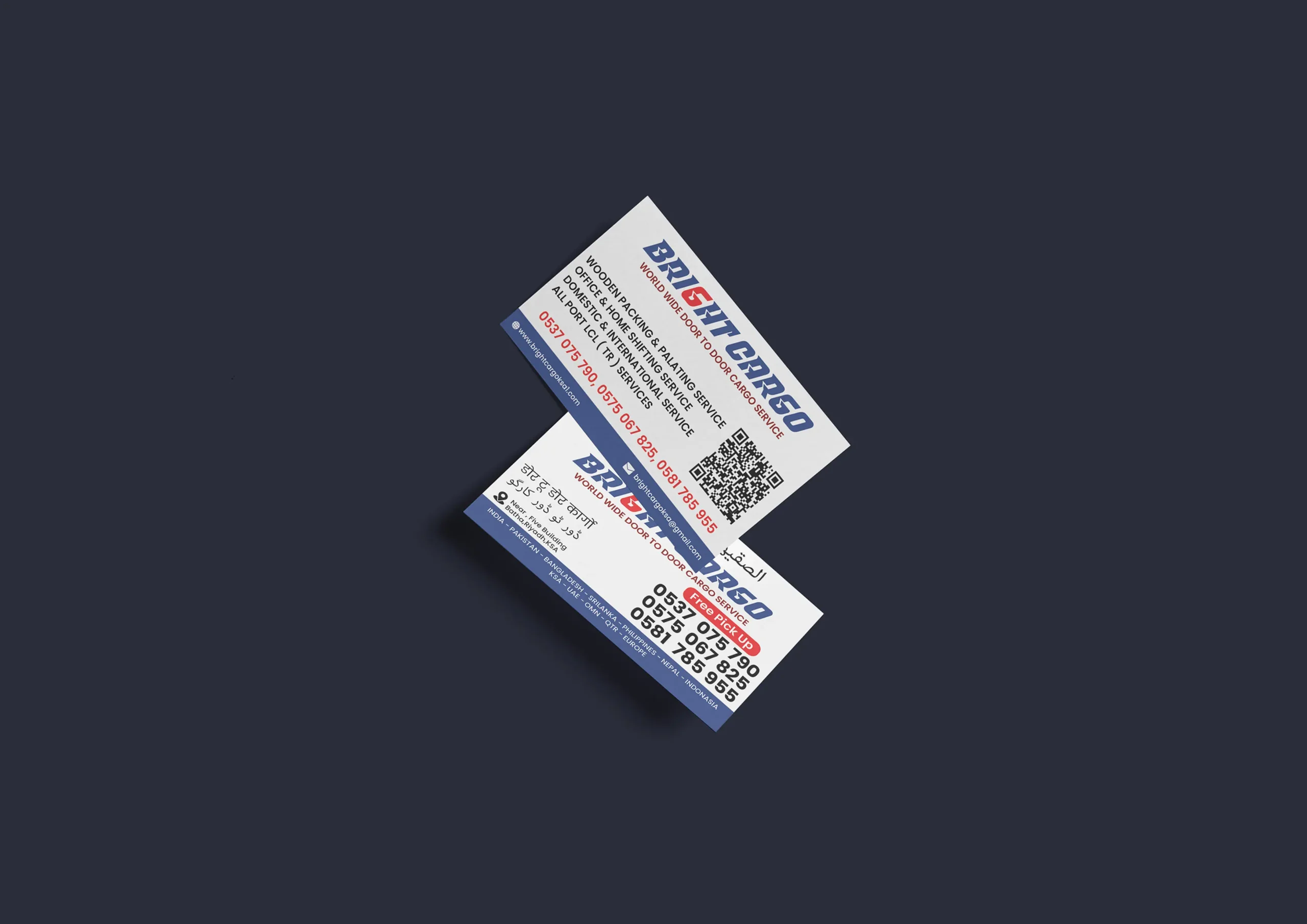 Bright Visiting Card Mock Up