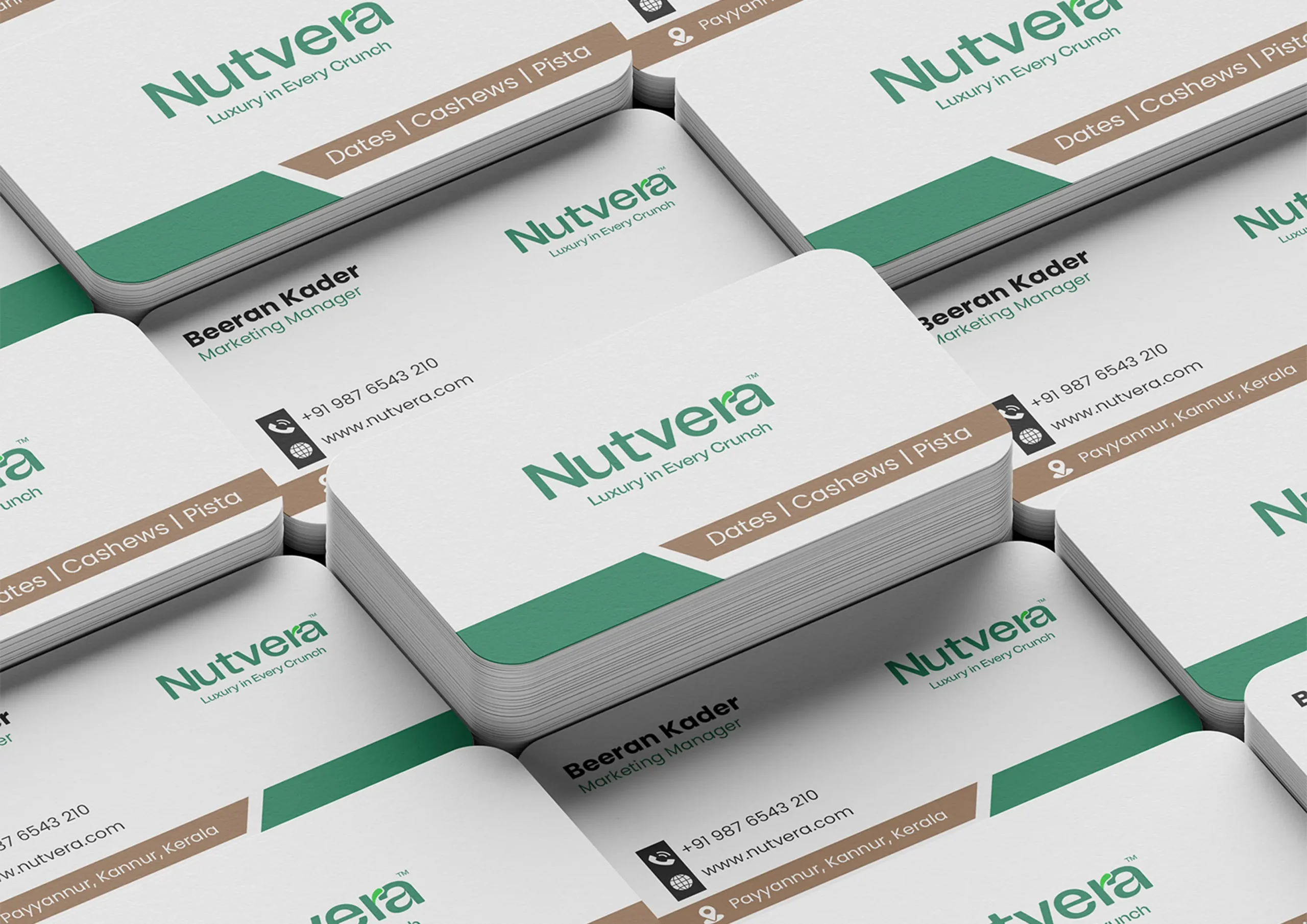 Nutvera Visiting Card Mock up